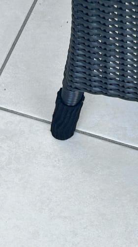 Kundenfoto: Stuhlsocken im Einsatz