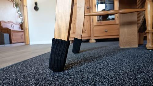 Kundenfoto: Stuhlsocken im Einsatz